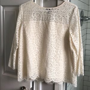 Lace bell sleeve shirt